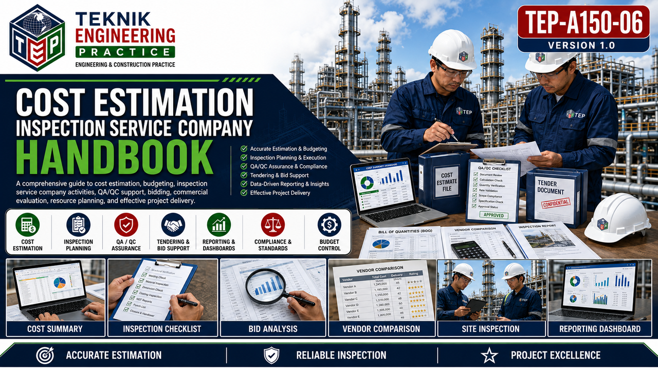 Thumbnail for TEP-A150-06 COST ESTIMATION INSPECTION SERVICE COMPANY HANDBOOK VERSION 1.0